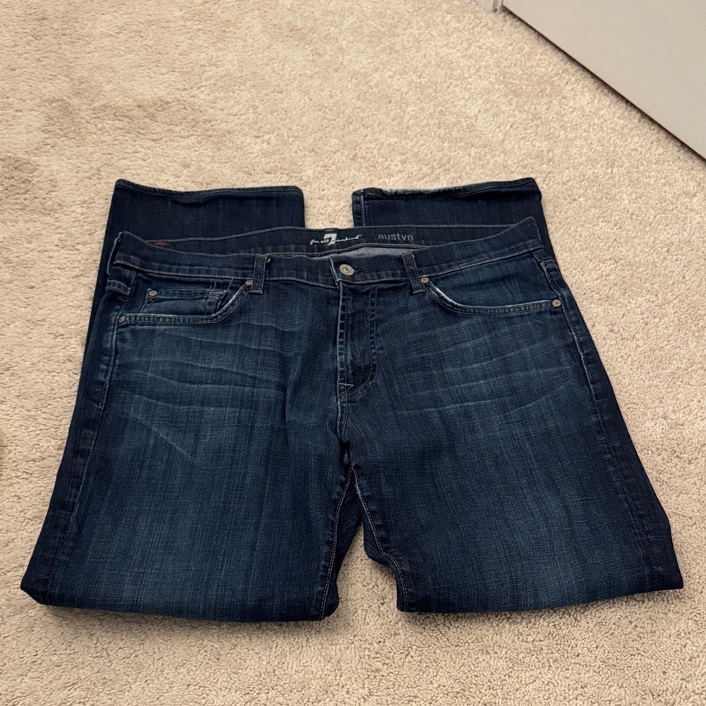 7 For All Mankind Men's Deep Indigo Relaxed Jeans